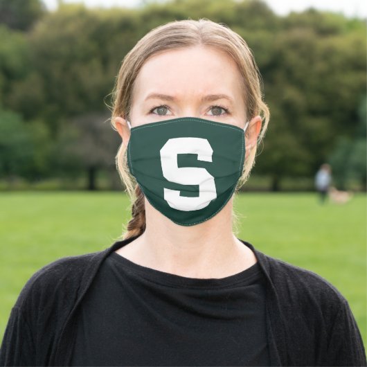 MSU Block S Adult Cloth Face Mask (Outside)