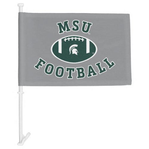 MSU Football  Michigan State University 4 Car Flag