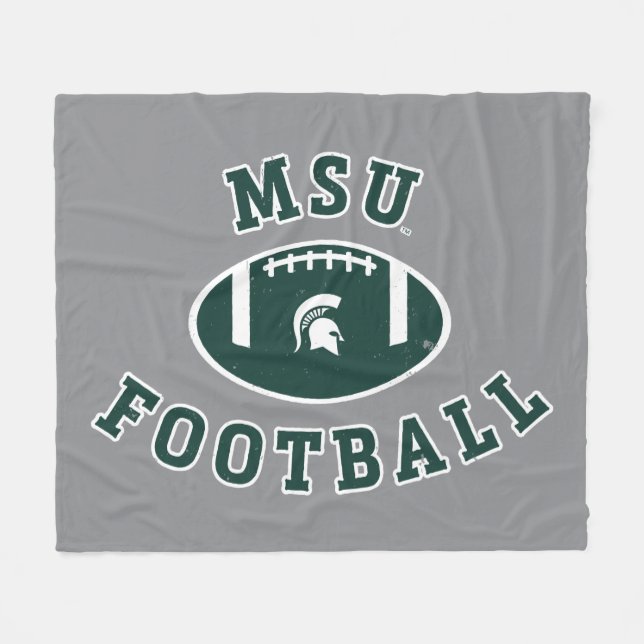 MSU Football | Michigan State University 4 Fleece Blanket (Front (Horizontal))