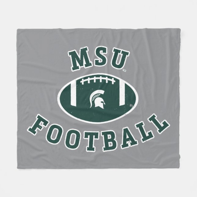 MSU Football | Michigan State University 4 Fleece Blanket (Front (Horizontal))