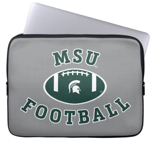MSU Football  Michigan State University 4 Laptop Sleeve