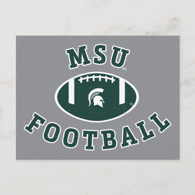 MSU Football | Michigan State University 4 Postcard (Front)