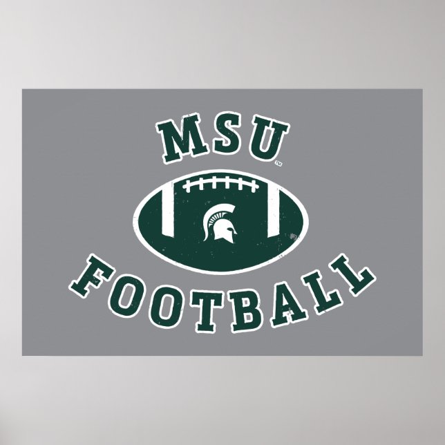 MSU Football | Michigan State University 4 Poster (Front)