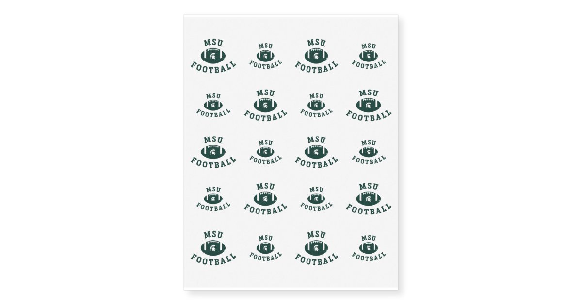 MSU Football | Michigan State University Temporary Tattoos | Zazzle