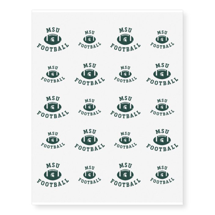 Msu Football Michigan State University Temporary Tattoos Zazzle Com