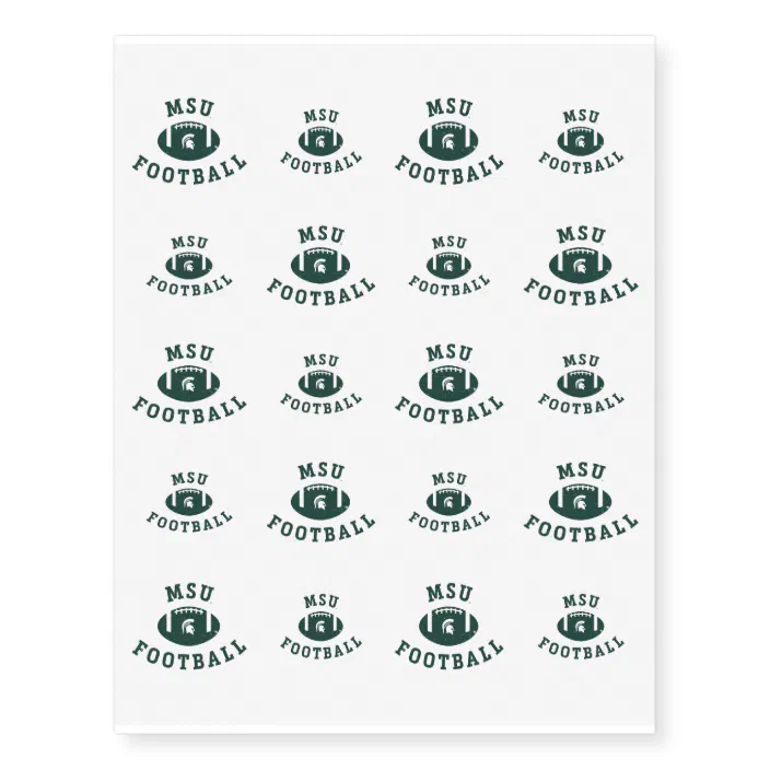 Msu Football Michigan State University Temporary Tattoos Zazzle Com