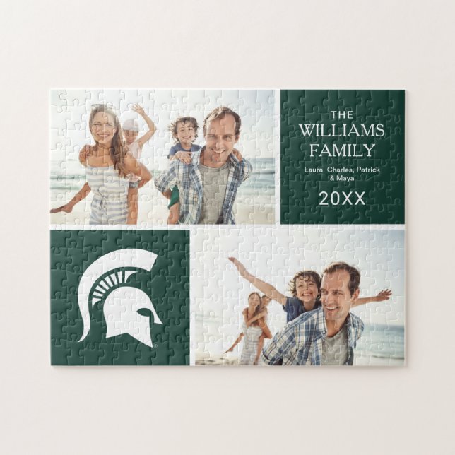 MSU Michigan State | Family Photo Collage Jigsaw Puzzle (Horizontal)