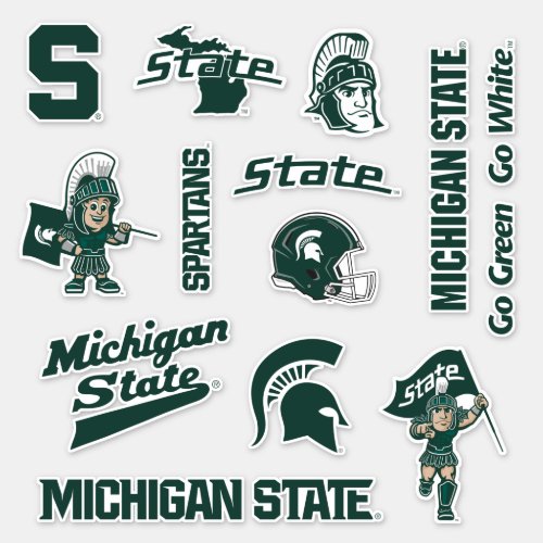 MSU Michigan State Spartans Logos Sticker