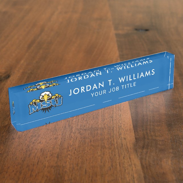 MSU Morehead State Eagles Desk Name Plate (Side)