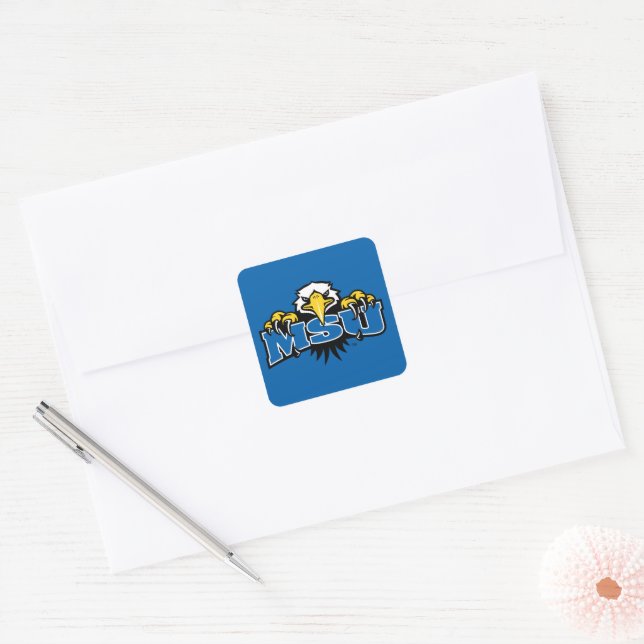 MSU Morehead State Eagles Square Sticker (Envelope)