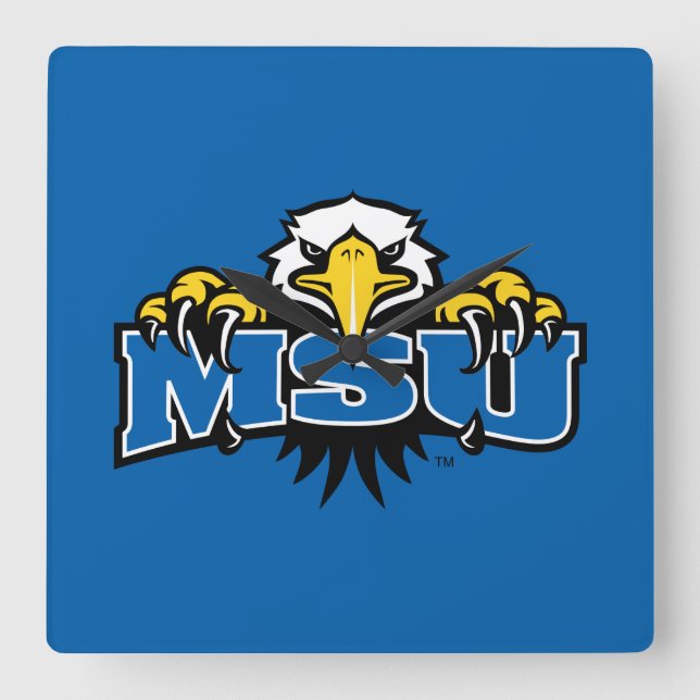 MSU Morehead State Eagles Square Wall Clock (Front)