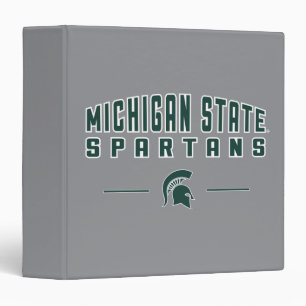 MSU Pennant   Michigan State University 4 3 Ring Binder