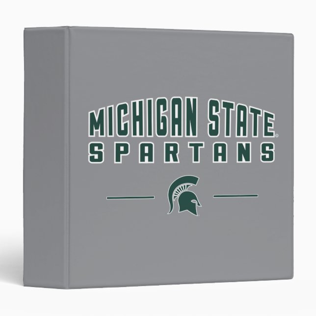 MSU Pennant | Michigan State University 4 3 Ring Binder (Front/Spine)