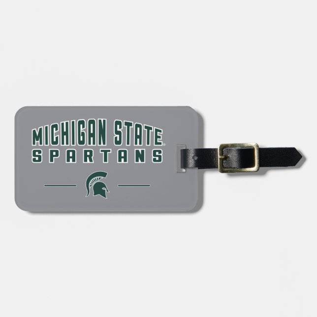 MSU Pennant | Michigan State University 4 Luggage Tag (Front Horizontal)