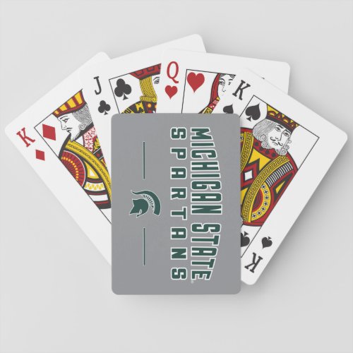 MSU Pennant  Michigan State University 4 Playing Cards