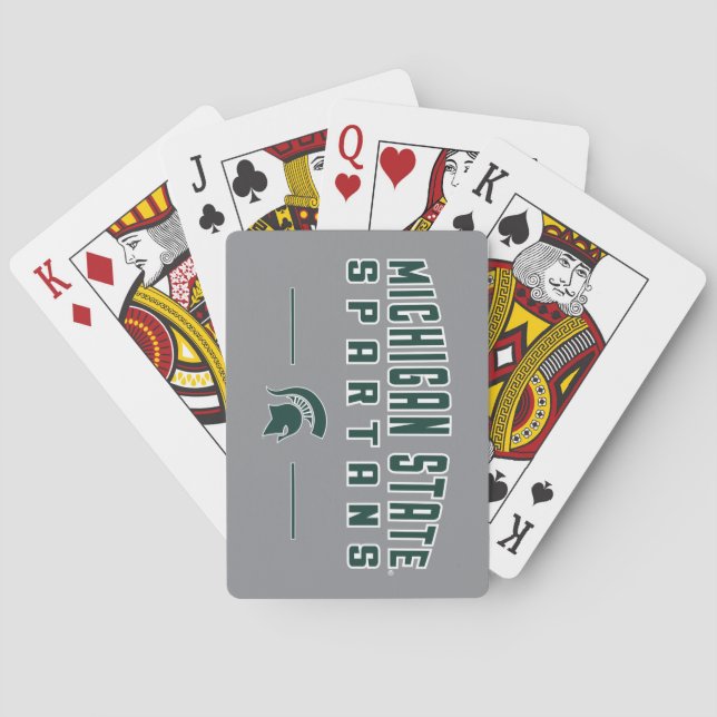 MSU Pennant | Michigan State University 4 Poker Cards (Back)