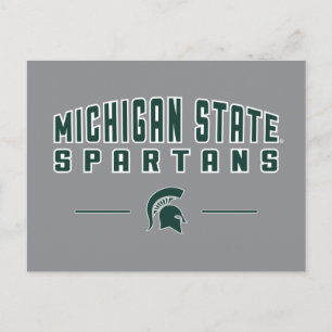 MSU Pennant Michigan State University 4 Postcard