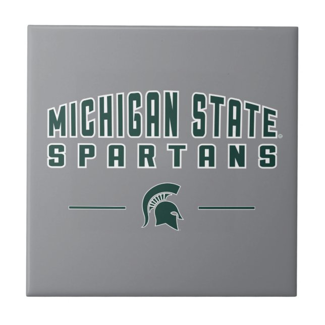 MSU Pennant | Michigan State University 4 Tile (Front)