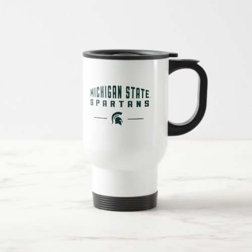 MSU Pennant  Michigan State University Travel Mug