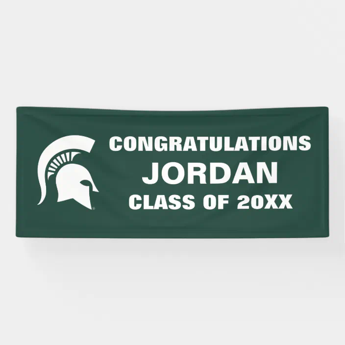 Msu Spartan Banner Zazzle Com