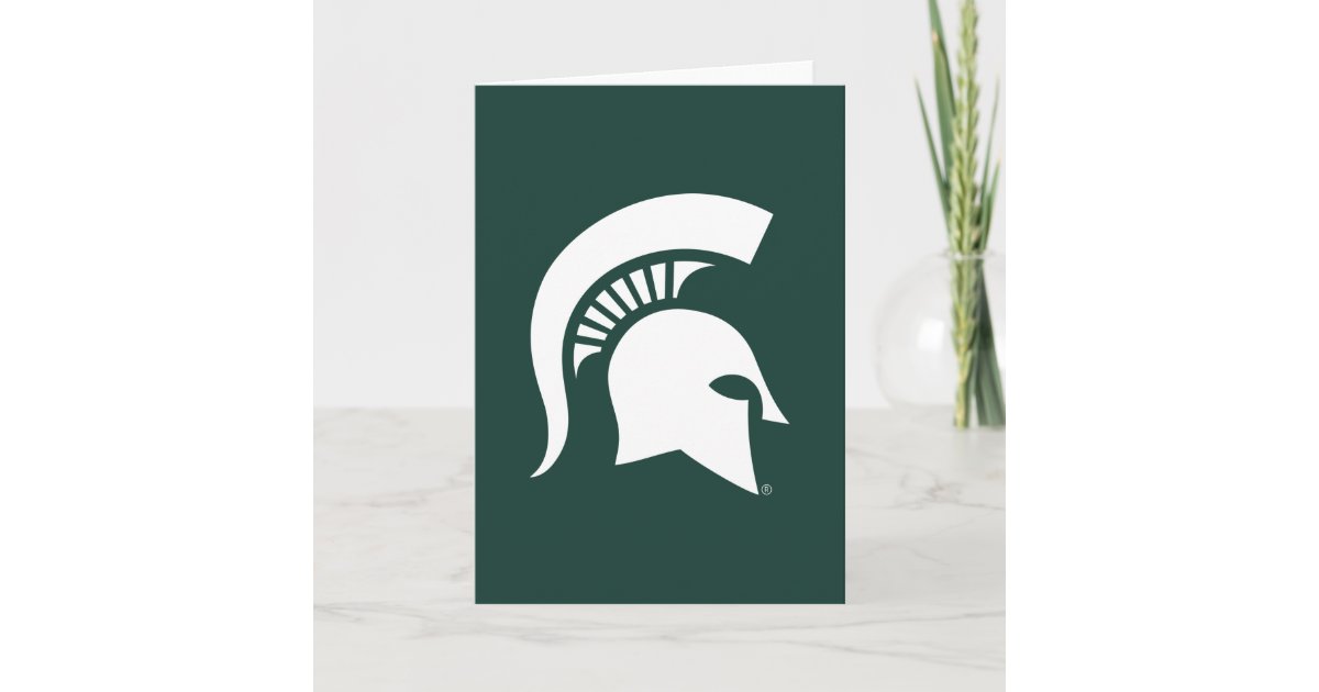 Msu Spartan Card Zazzle Com