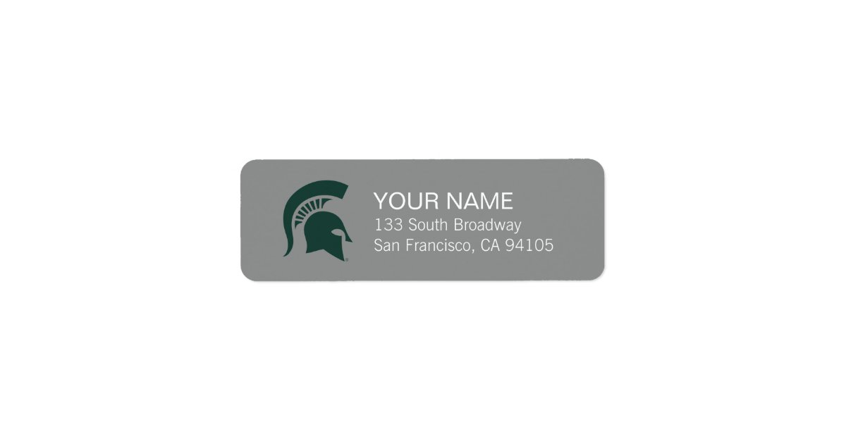 MSU Spartan Label Zazzle MSU Spartan Label Zazzle