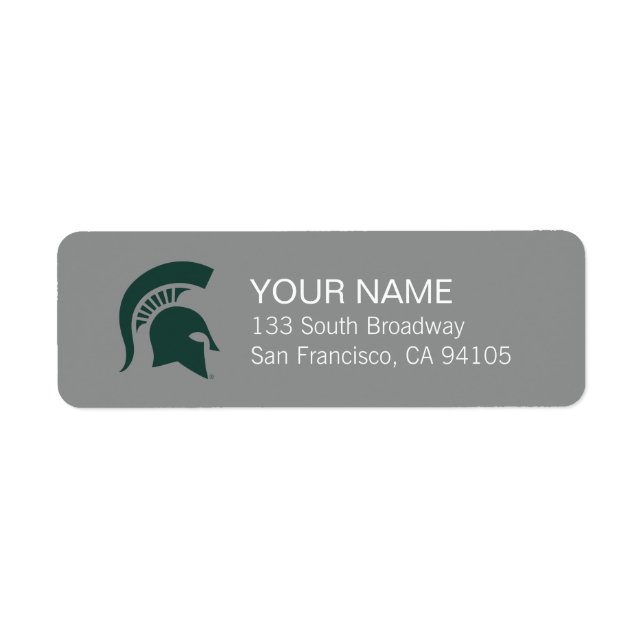 MSU Spartan Label (Front)