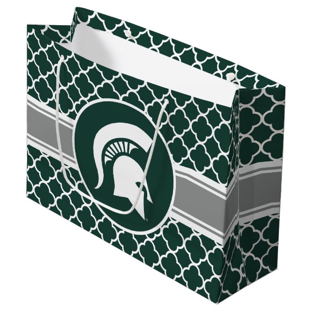 MSU Spartan Large Gift Bag (Front Angled)