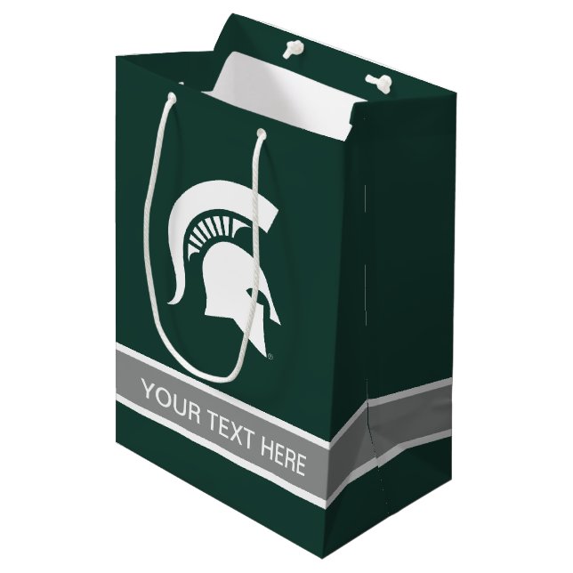 MSU Spartan Medium Gift Bag (Front Angled)