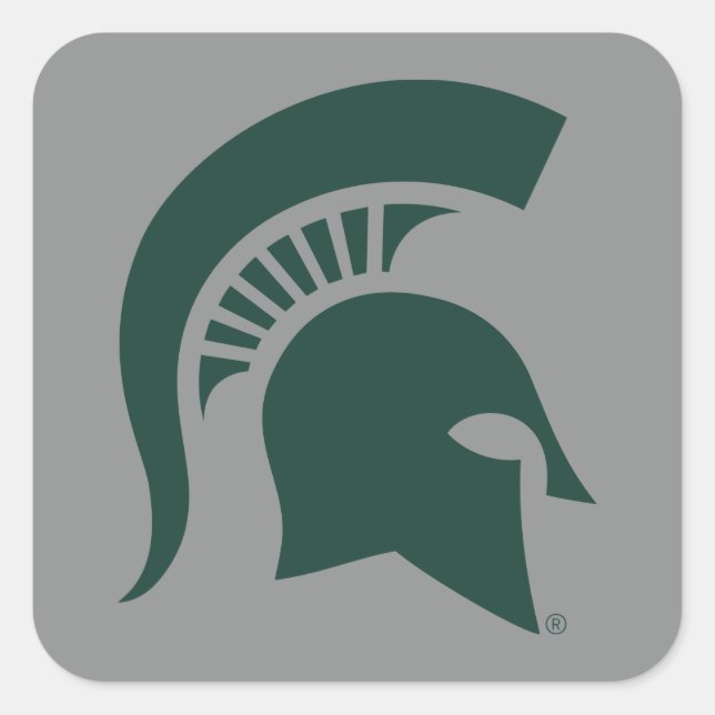 MSU Spartan Square Sticker (Front)
