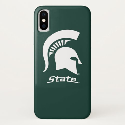MSU Spartan with State iPhone X Case