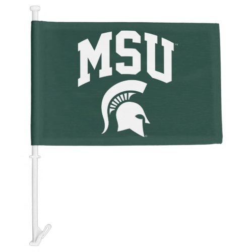 MSU Spartans Car Flag