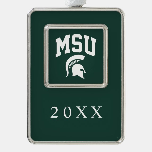 MSU Spartans Christmas Ornament (Front)