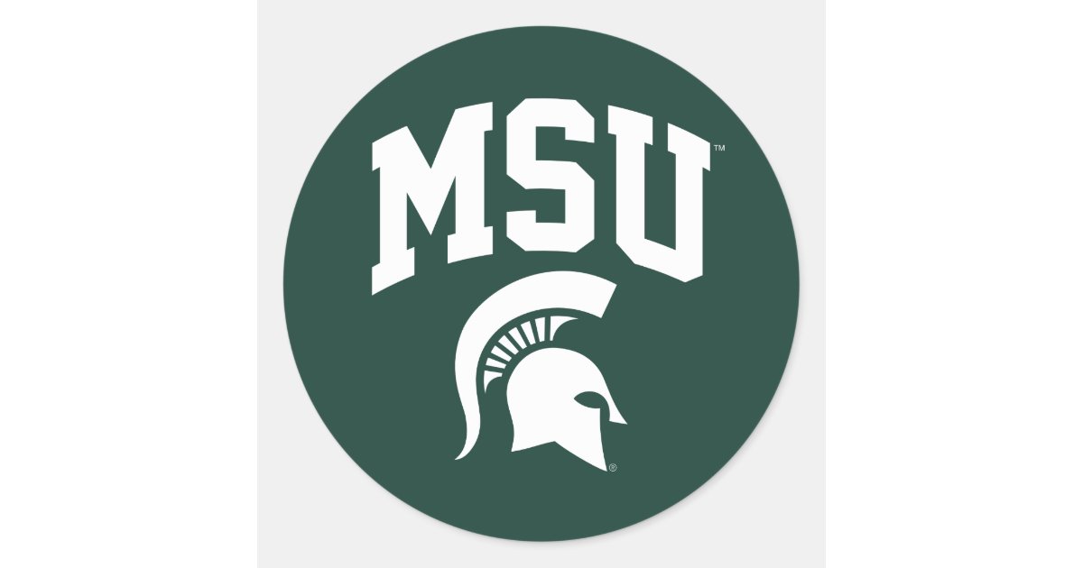 Msu Spartans Classic Round Sticker Zazzle