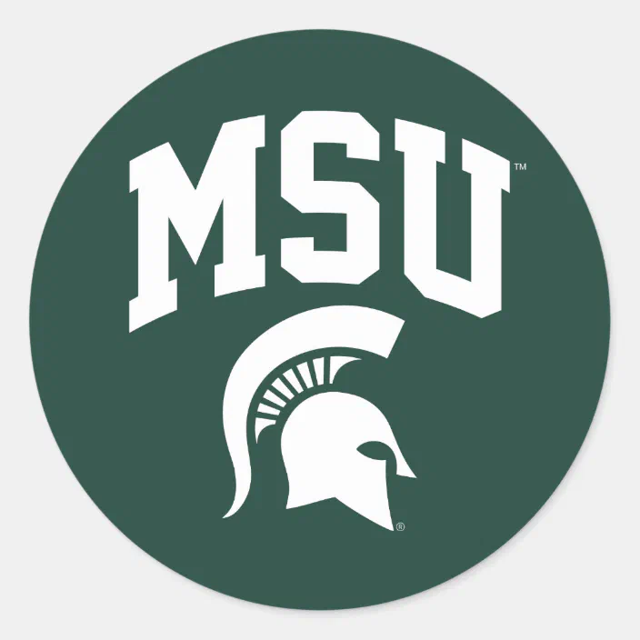 Msu Spartans Classic Round Sticker Zazzle Com