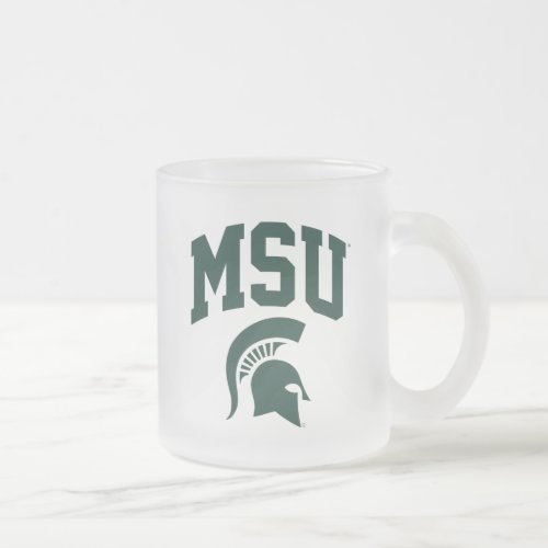 MSU Spartans Frosted Glass Coffee Mug