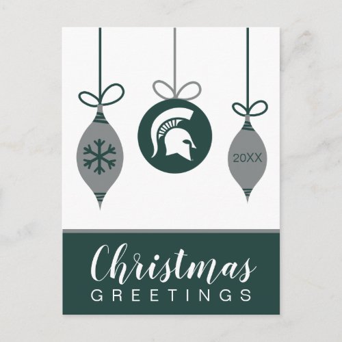 MSU Spartans Holiday Postcard