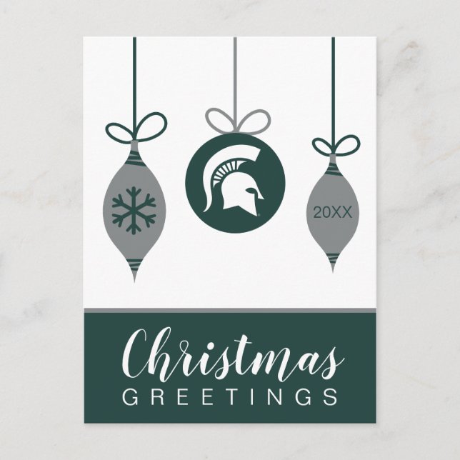MSU Spartans Holiday Postcard (Front)