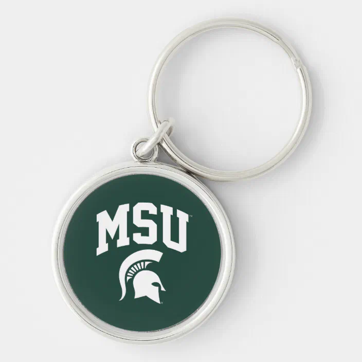 Msu Spartans Keychain Zazzle Com