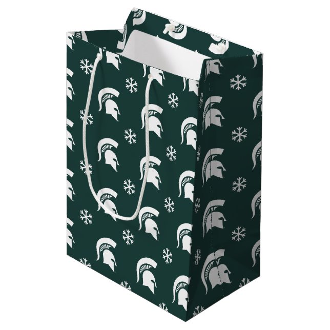 MSU Spartans Medium Gift Bag (Front Angled)