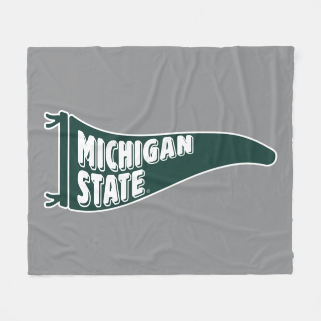 MSU Spartans | Michigan State University 4 Fleece Blanket (Front (Horizontal))
