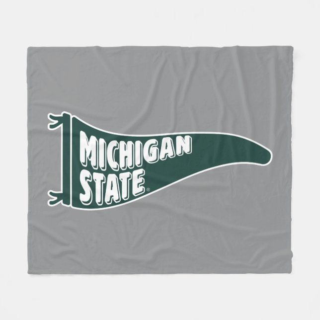 MSU Spartans | Michigan State University 4 Fleece Blanket (Front (Horizontal))
