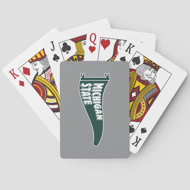 MSU Spartans | Michigan State University 4 Poker Cards (Back)