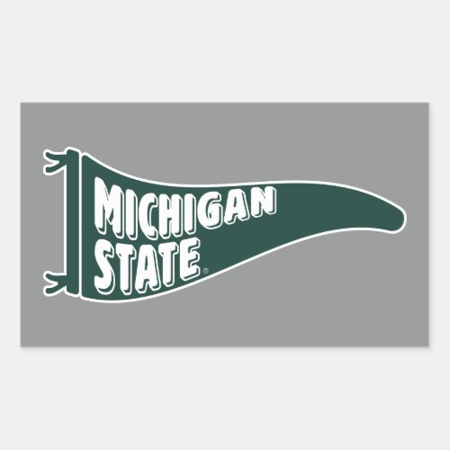 MSU Spartans  Michigan State University 4 Rectangular Sticker