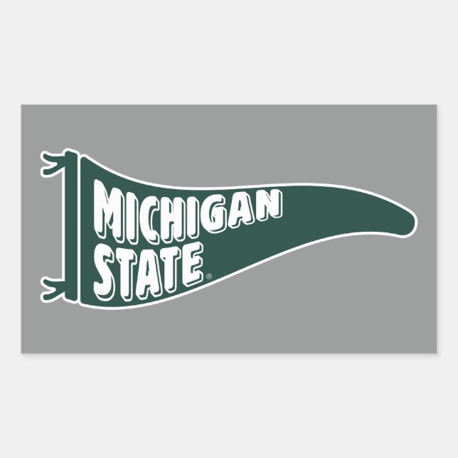 MSU Spartans | Michigan State University 4 Rectangular Sticker (Front)