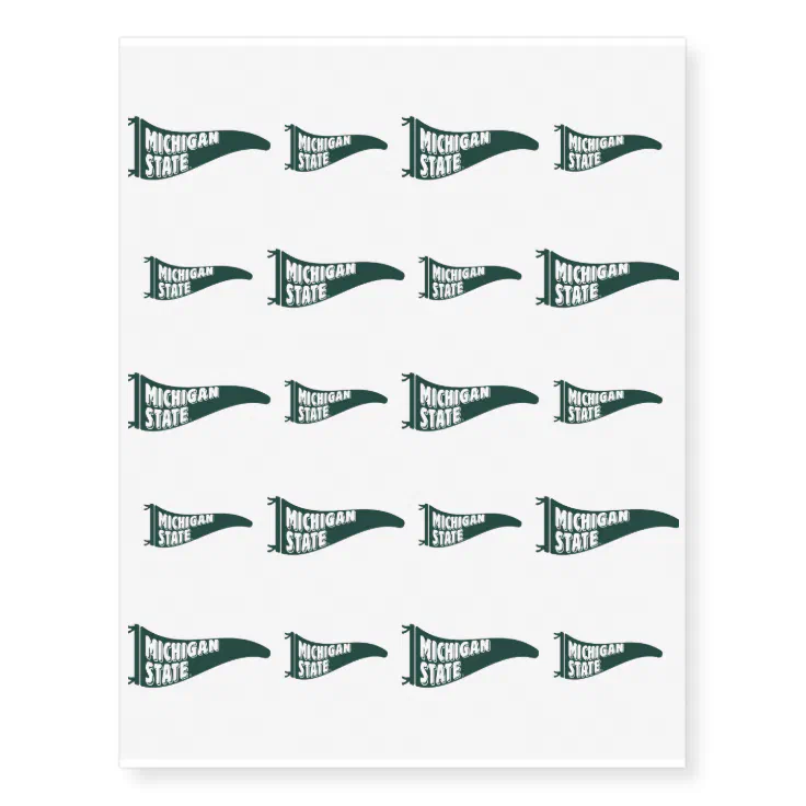 Msu Spartans Michigan State University Temporary Tattoos Zazzle