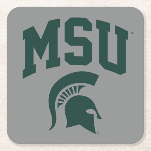 MSU Spartans Square Paper Coaster