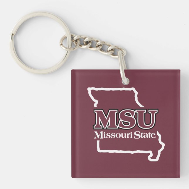 MSU State Love Keychain (Front)