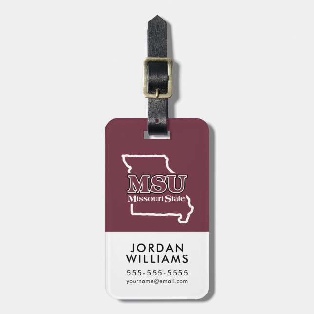 MSU State Love Luggage Tag (Front Vertical)