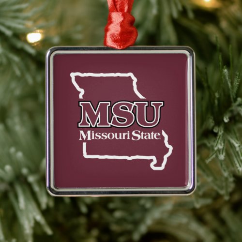 MSU State Love Metal Ornament